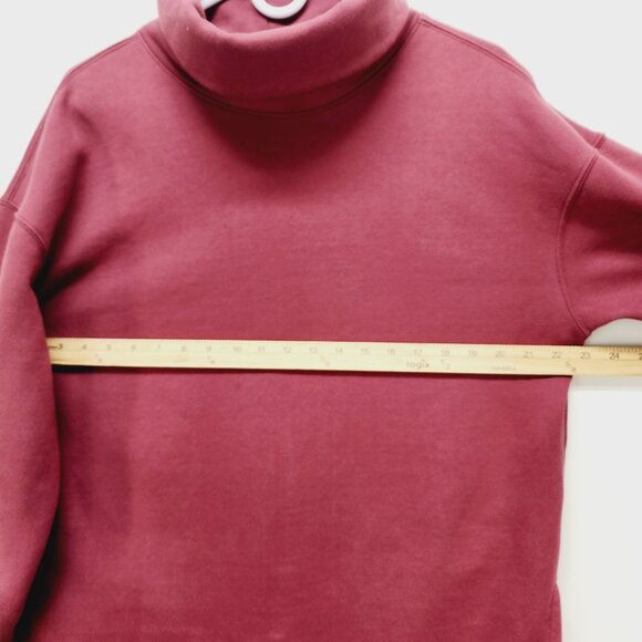 ATHLETA Maple Red turtle  Neck Sweatshirt Warm Pullover Size M - Picture 5 of 11